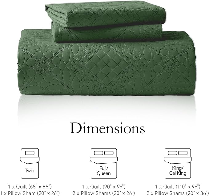 Microfiber Quilt Set - Twin - 2 Piece