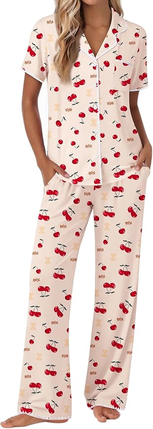 Women's Pajama Set - Short Sleeve - 2 Piece