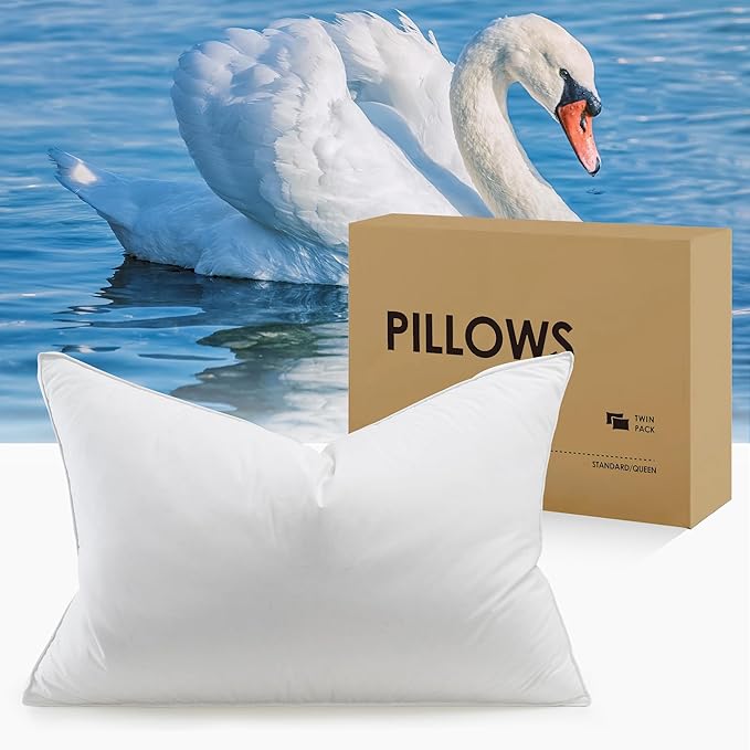 100% Cotton Bed Pillow - Queen - 2 Piece