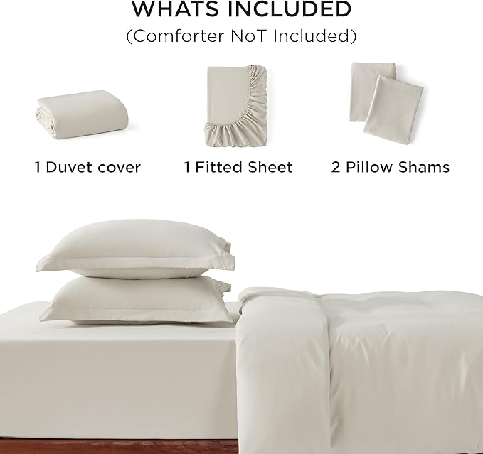 Linen Duvet Cover Set - Full - 80 x 90 in - 4 Piece