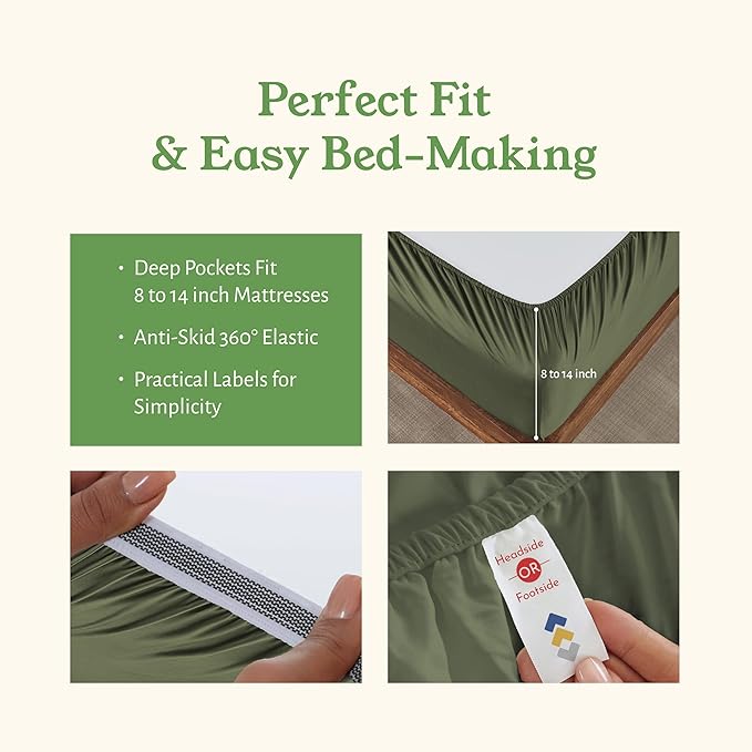 100% Cotton Bed Sheet Set - Twin - 3 Piece