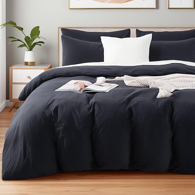 Linen Duvet Cover Set - King - 3 Piece