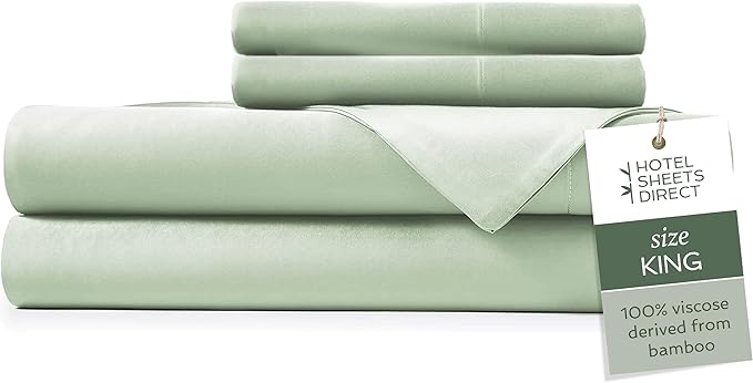 Bamboo Cooling Bed Sheet Set - King - 4 Piece