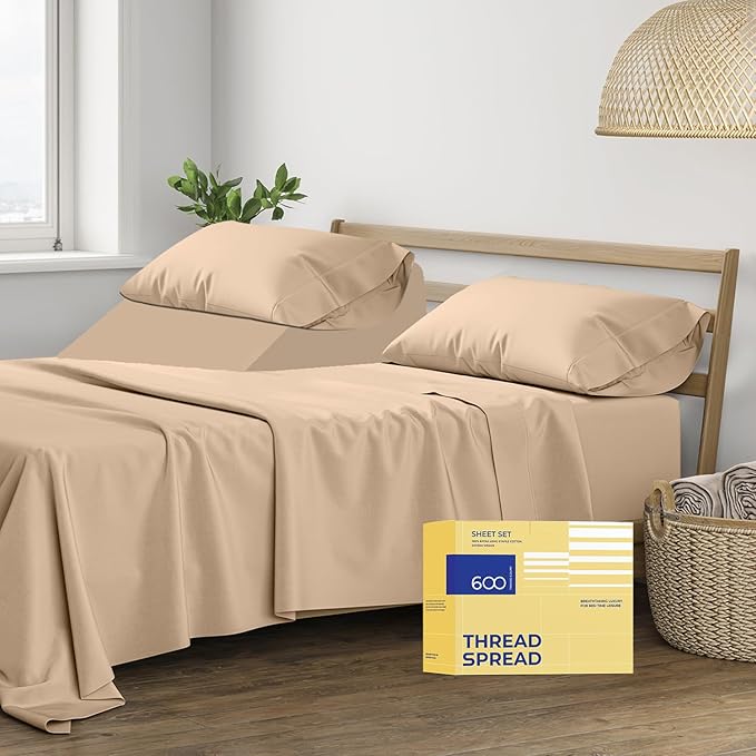 Cooling Bed Sheet Set - Split King - 16 in Deep Pocket - 5 Piece
