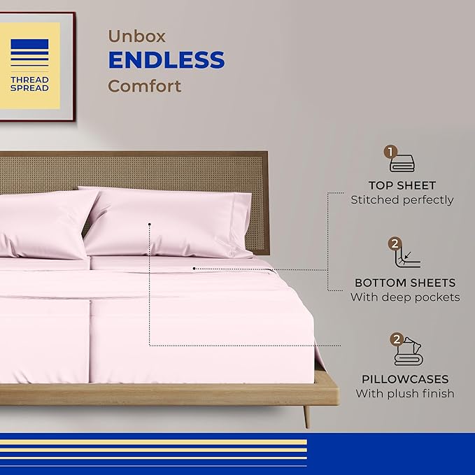 Cooling Bed Sheet Set - Split King - 16 in Deep Pocket - 5 Piece