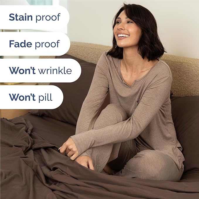 Cooling Bed Sheet Set - Twin XL - 16 in Deep Pocket - 4 Piece