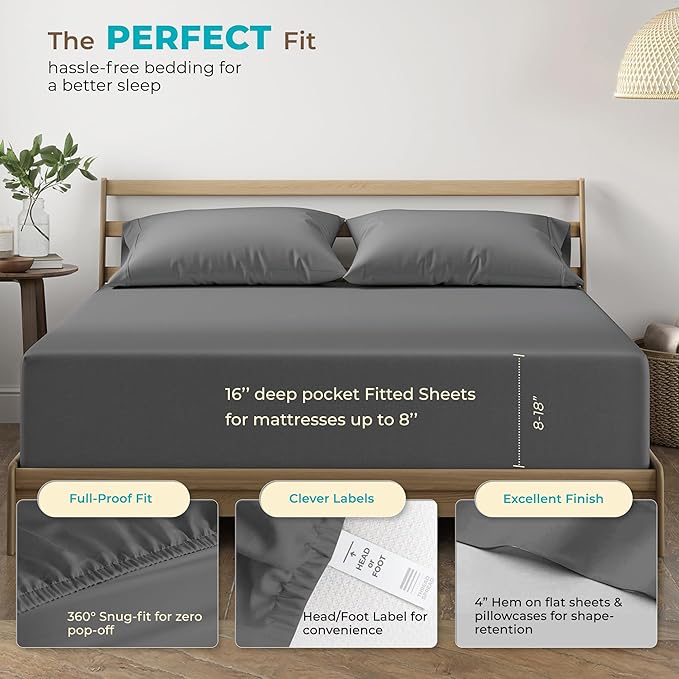 Cooling Bed Sheet Set - Full - 4 Piece
