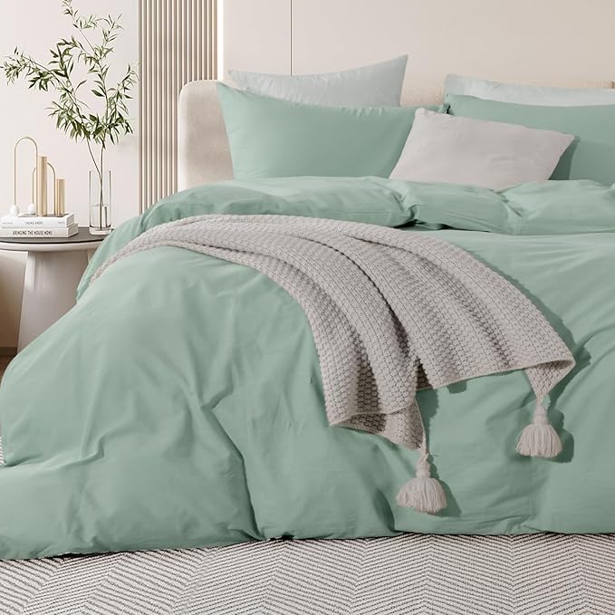 Linen Duvet Cover Set - California King - 3 Piece