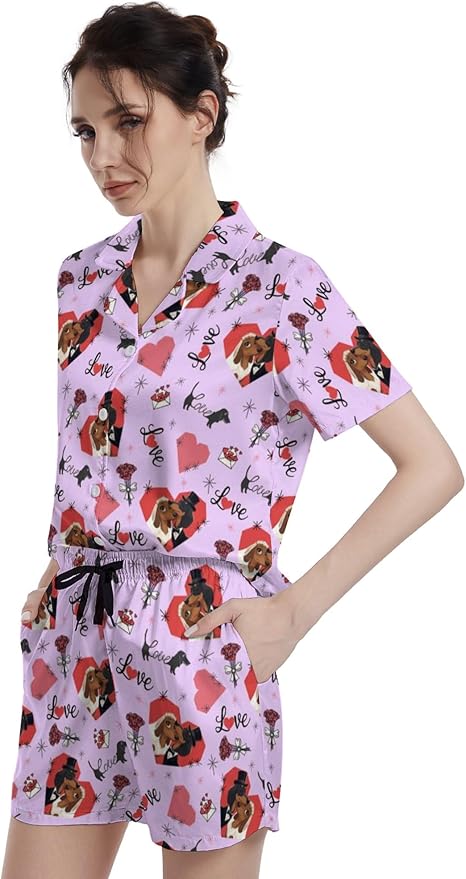 Women's Pajama Set - Short Sleeve - 2 Piece