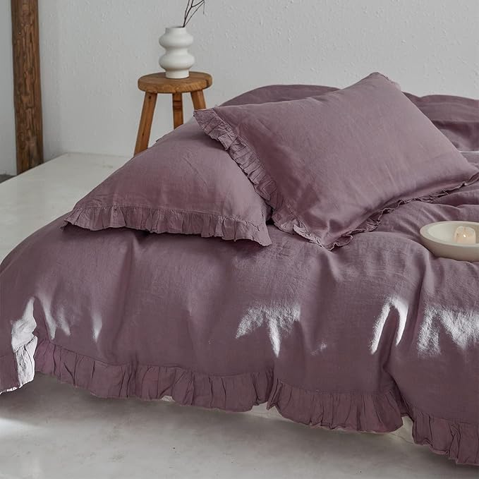 Linen Duvet Cover Set - Queen - 3 Piece