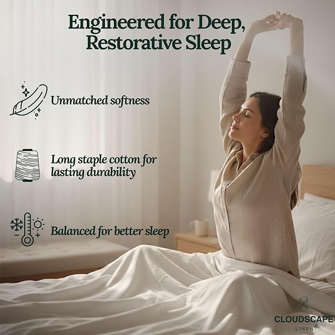 Linen Bed Sheet Set - Split King - 5 Piece
