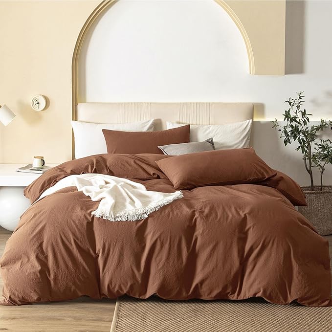 Linen Duvet Cover Set - Queen - 90 x 98 in - 3 Piece
