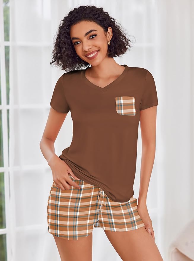 Women's Pajama Set - Short Sleeve - 2 Piece