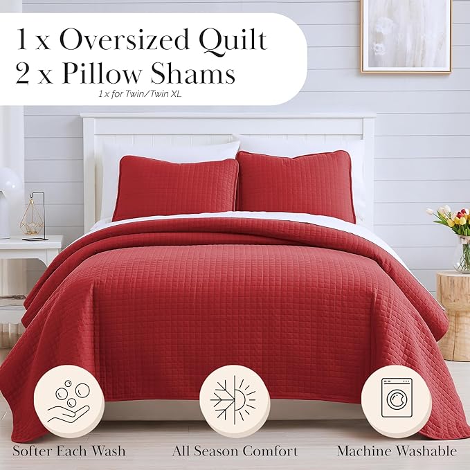Microfiber Quilt Set - King