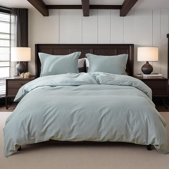 Linen Duvet Cover Set - King - 3 Piece