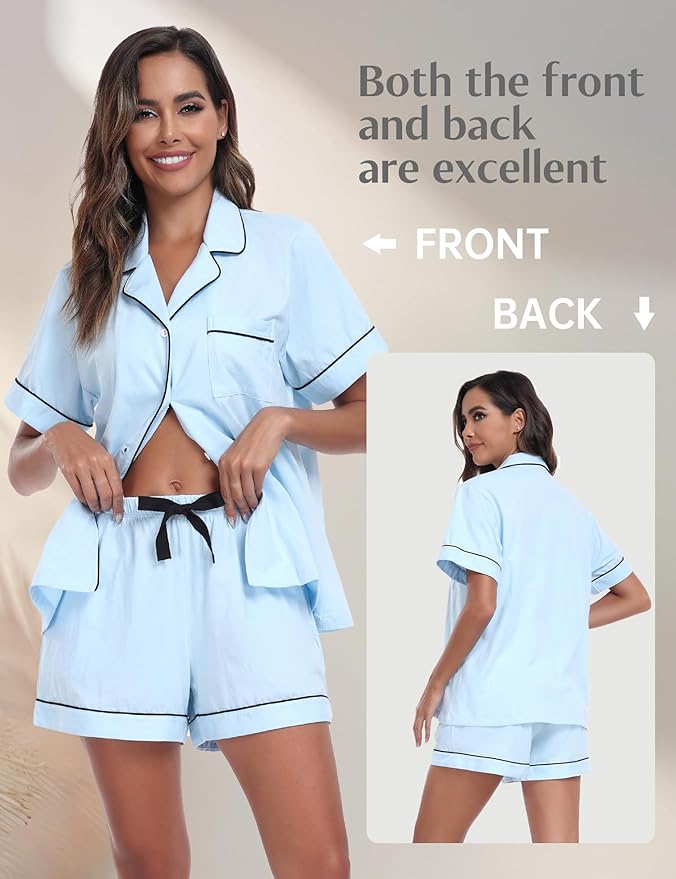 Women's Pajama Set - Short Sleeve - 2 Piece