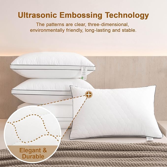 Microfiber Bed Pillow - Queen - 4 Piece