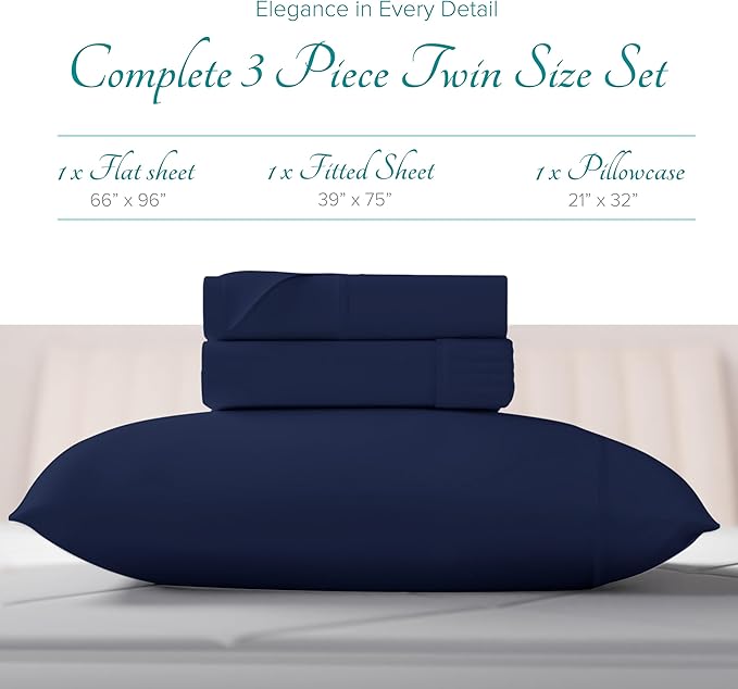 Linen Cooling Bed Sheet Set - Twin - 16 in Deep Pocket - 3 Piece