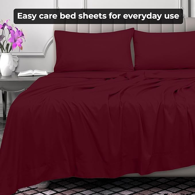 Microfiber Flat Sheet - Twin - 2 Pack