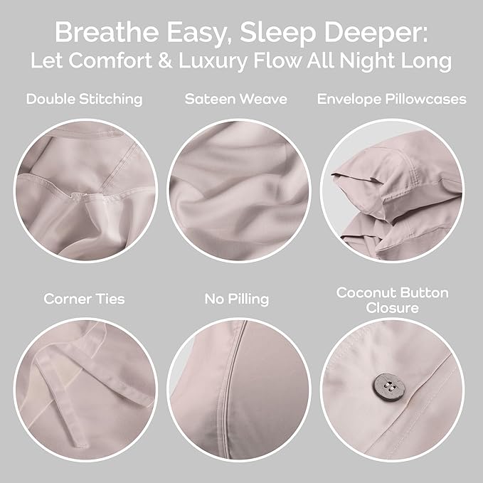 Bamboo Cooling Duvet Cover Set - King - 3 Piece