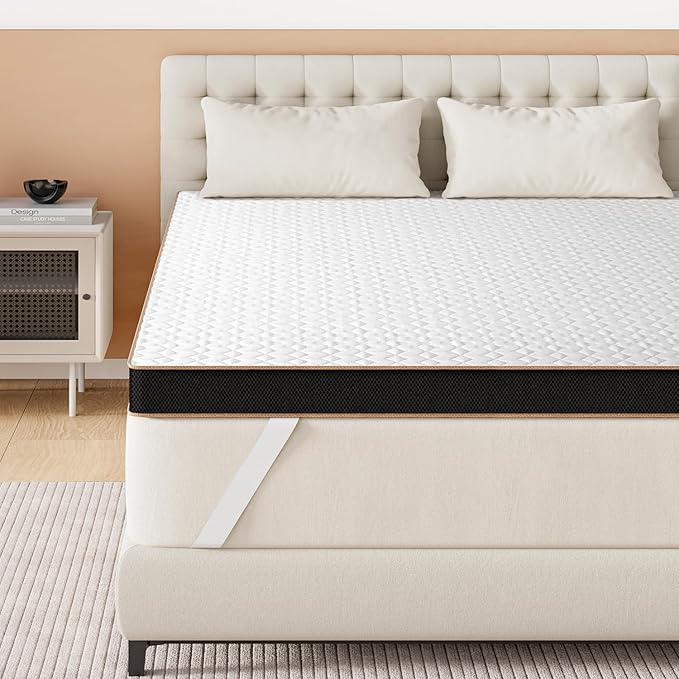Memory Foam Cooling Mattress Topper - Queen