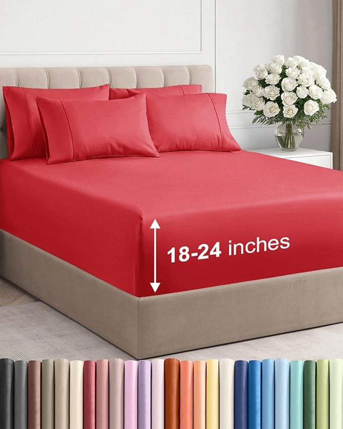 Cooling Bed Sheet Set - Queen - 6 Piece