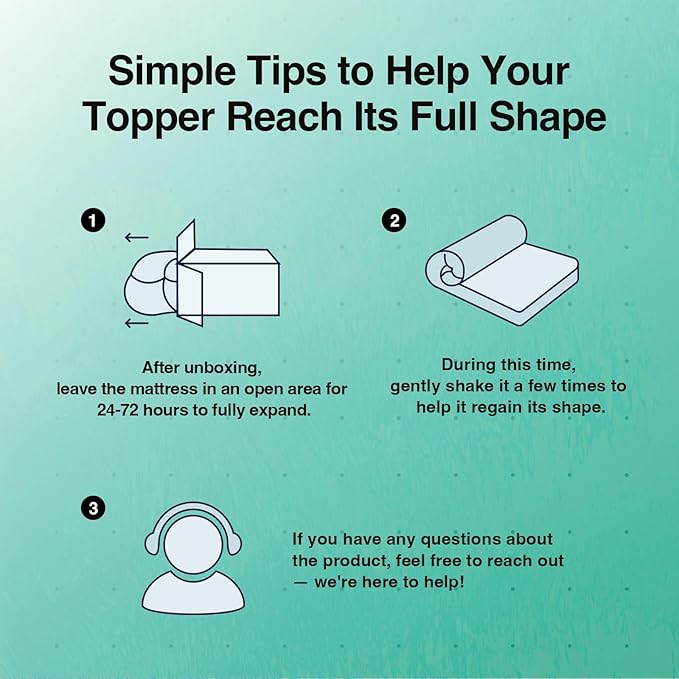 Memory Foam Cooling Mattress Topper - Twin