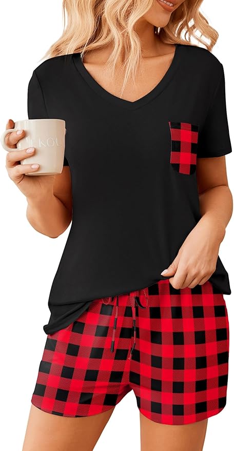 Women's Pajama Set - Short Sleeve - 2 Piece