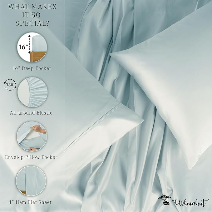 Bed Sheet Set - King - 16 in Deep Pocket - 4 Piece