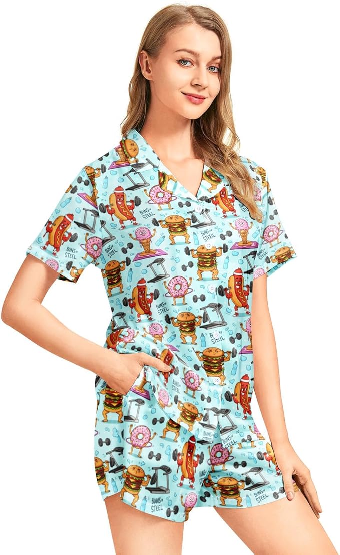 Women's Pajama Set - Short Sleeve - 2 Piece