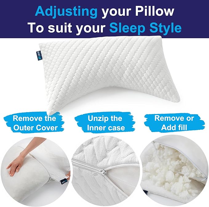 Memory Foam Bed Pillow - King