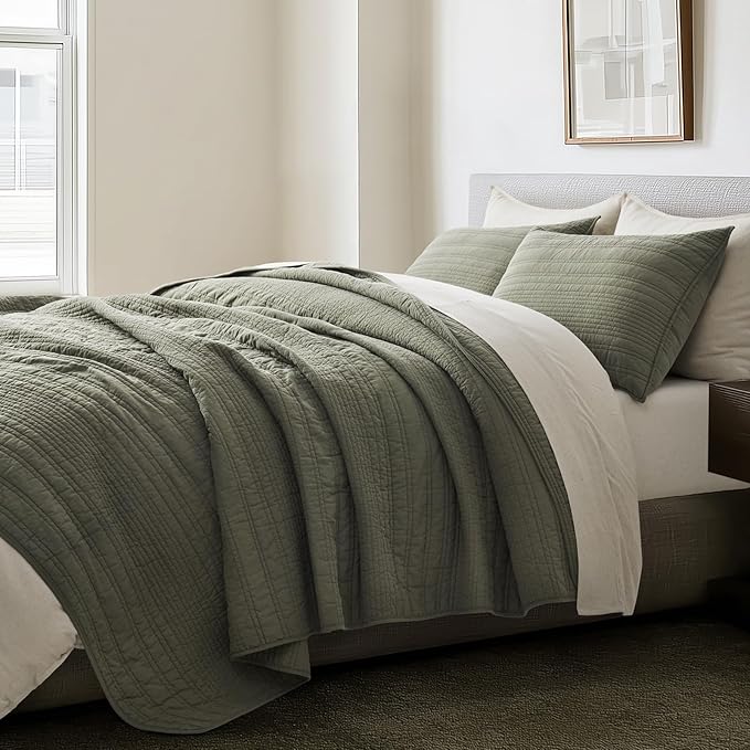 100% Cotton Quilt Set - Queen - 3 Piece