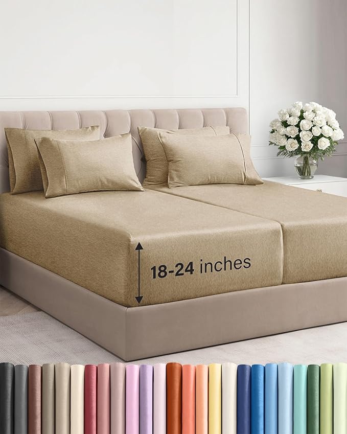 Cooling Bed Sheet Set - Split King - 7 Piece
