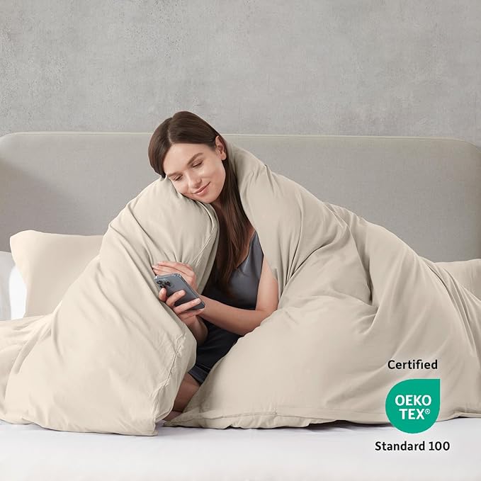 Linen Duvet Cover Set - Full - 80 x 90 in - 3 Piece