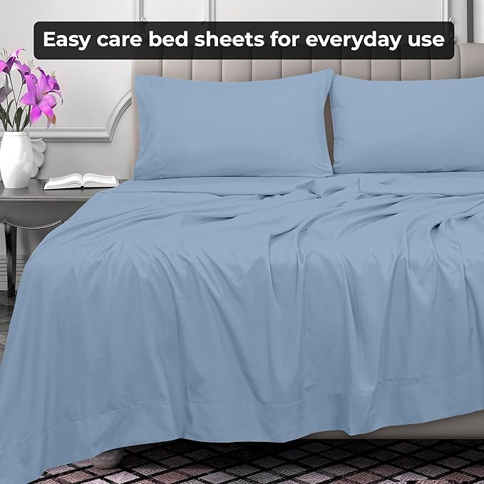 Microfiber Flat Sheet - Queen - 2 Pack