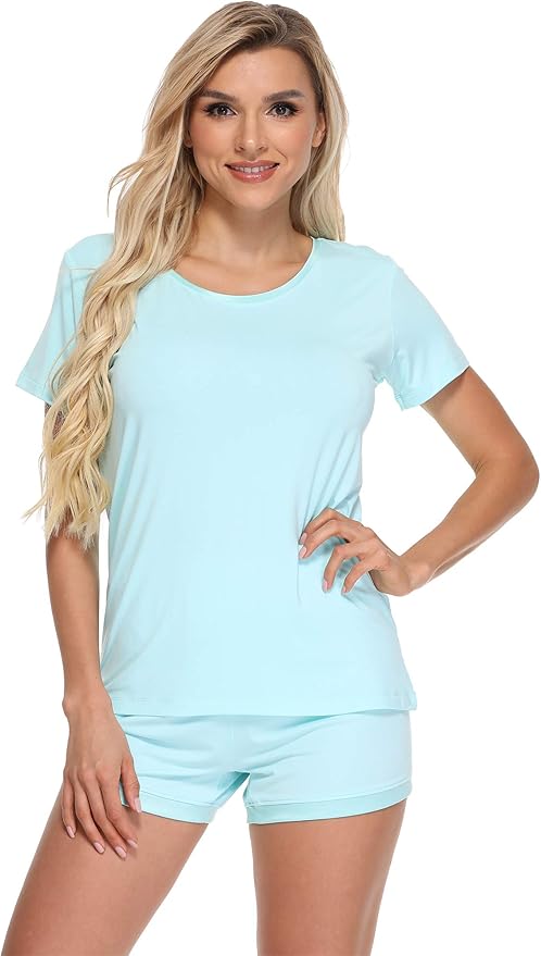 Bamboo Shorts Pajama Set - Short Sleeve - 2 Piece