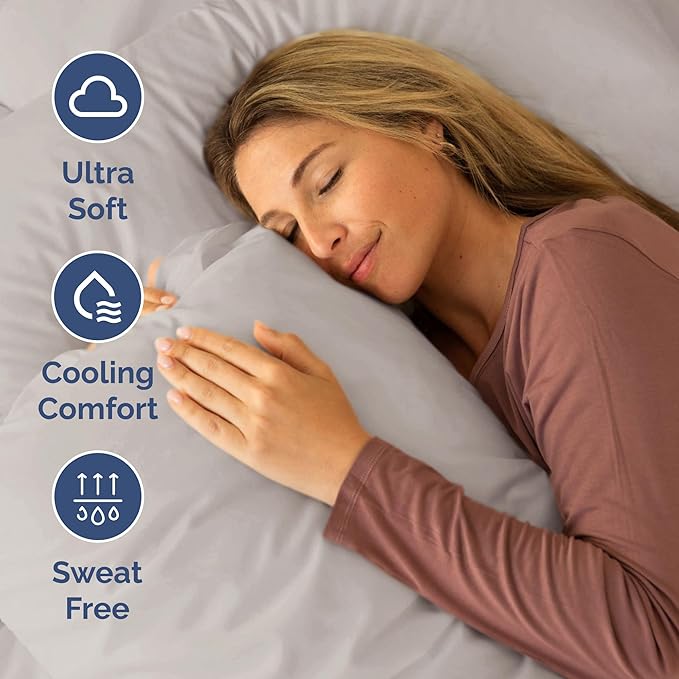 Cooling Bed Sheet Set - Queen - 4 Piece