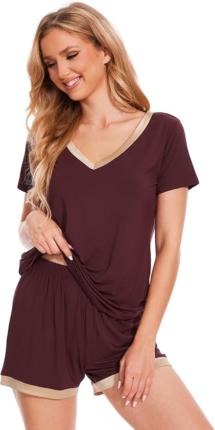 Bamboo Shorts Pajama Set - Short Sleeve - 2 Piece