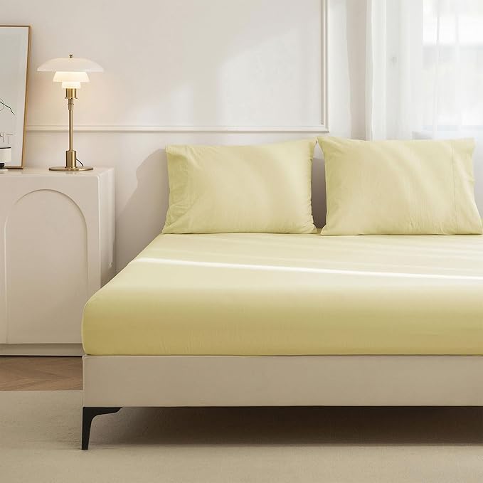 Linen Bed Sheet Set - Queen - 3 Piece