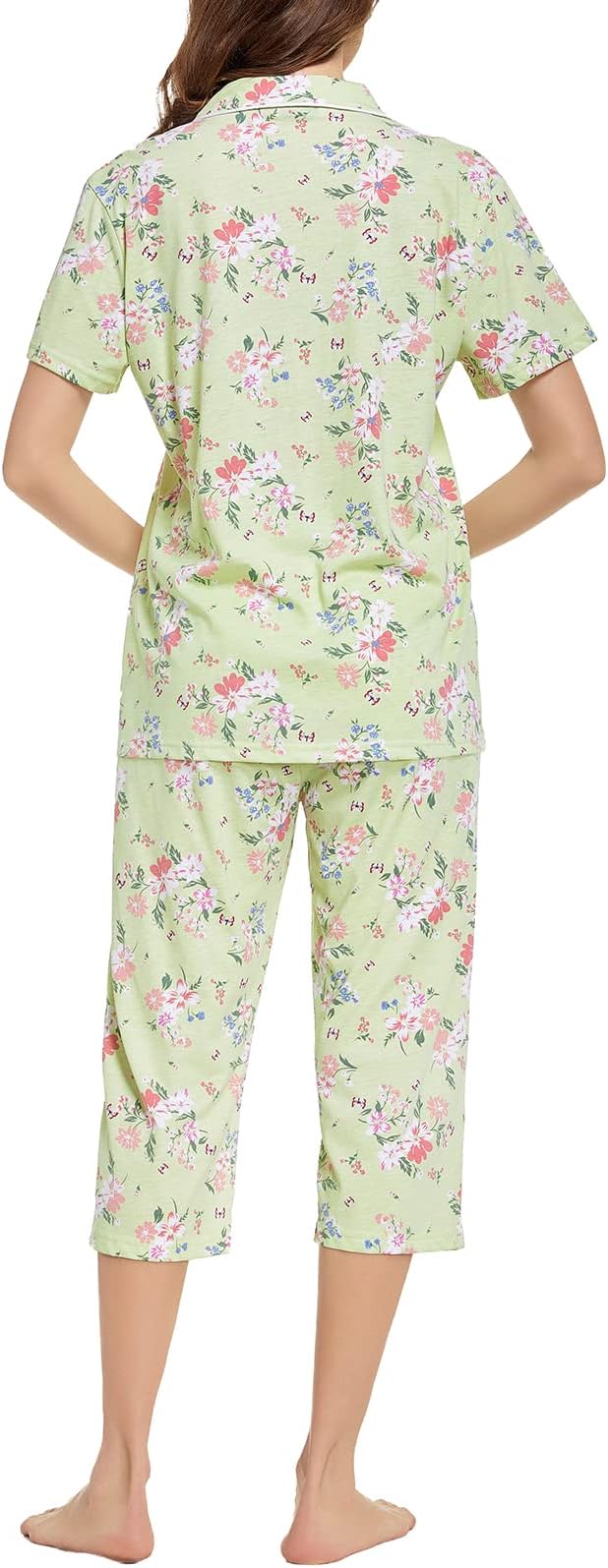 Capri Pajama Set - Short Sleeve - 2 Piece