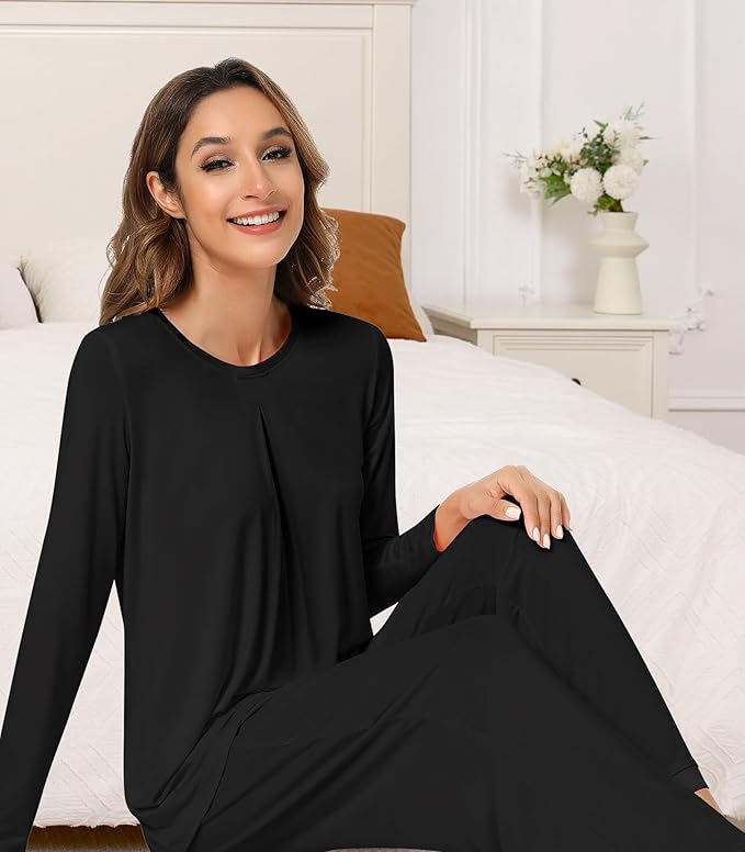 Women's Bamboo Pants Pajama Set - Long Sleeve - 2 Piece