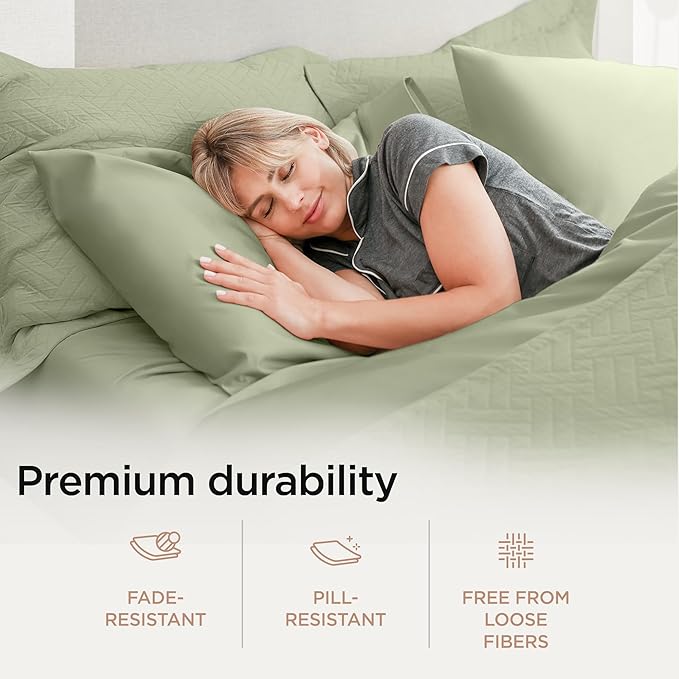 100% Cotton Bed Sheet Set - Full - 4 Piece