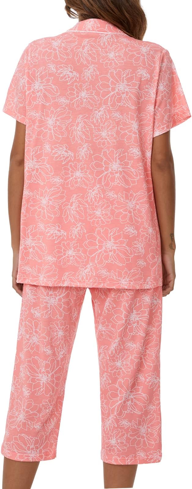 Capri Pajama Set - Short Sleeve - 2 Piece