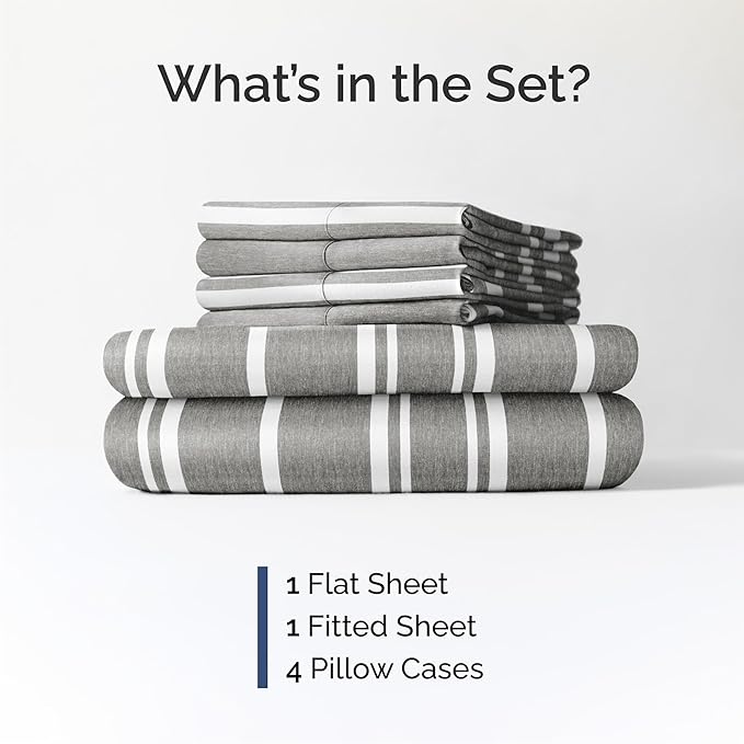 Cooling Bed Sheet Set - Queen - 16 in Deep Pocket - 6 Piece
