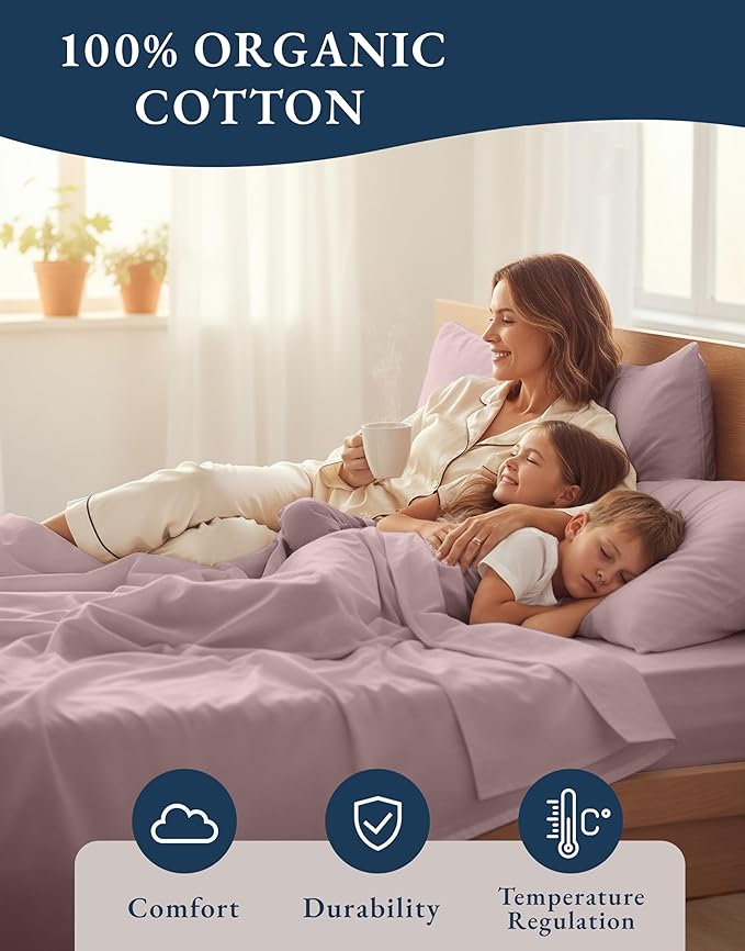 Linen Bed Sheet Set - California King - 4 Piece