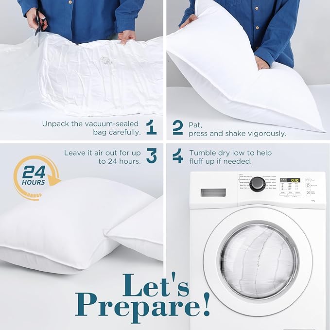 Down Alternative Bed Pillow - Queen - 2 Piece
