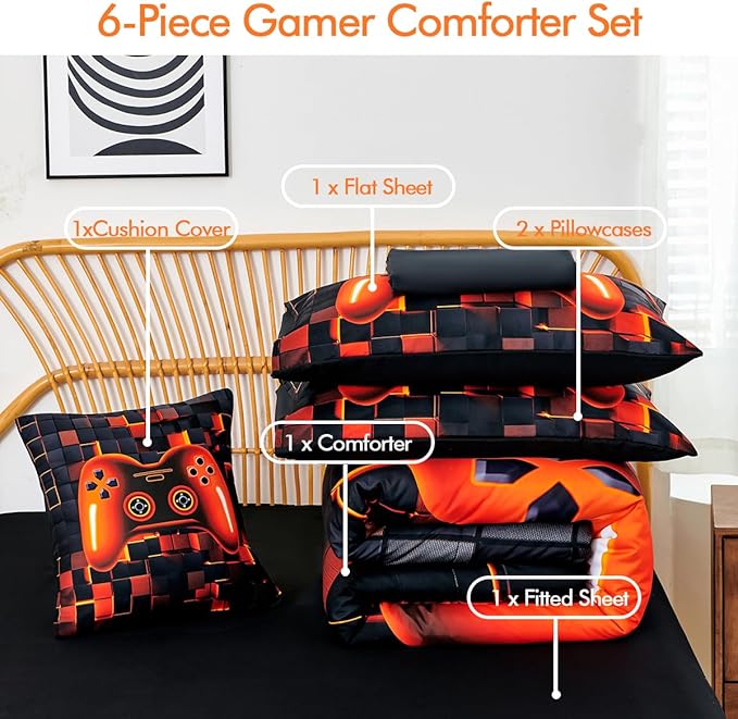 Comforter Set - Full - 6 Piece