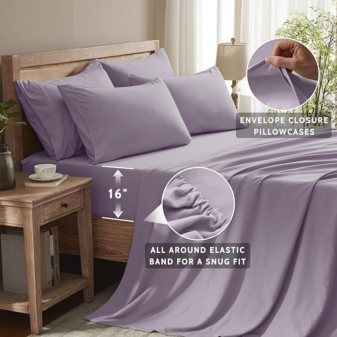 Microfiber Cooling Bed Sheet Set - Twin - 4 Piece