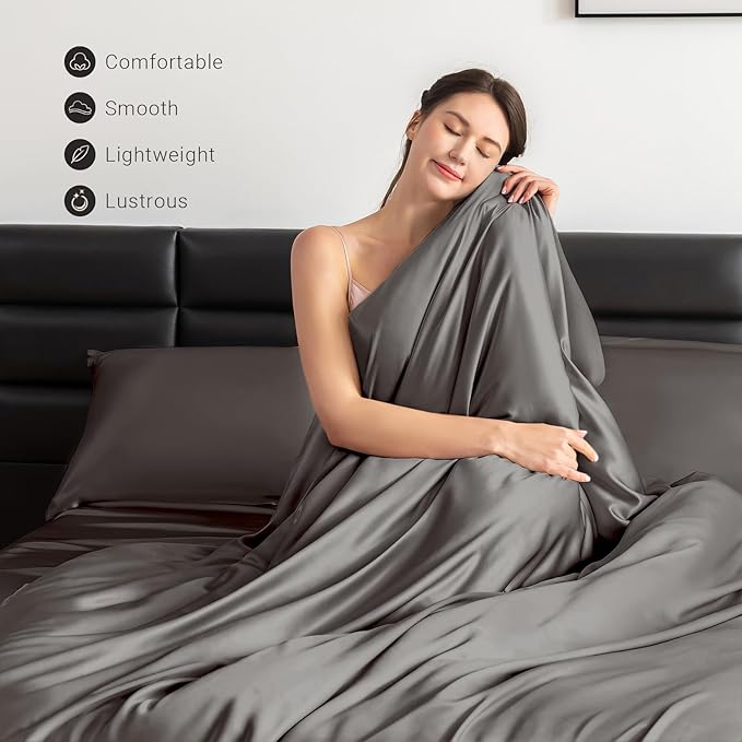 Mulberry Silk Cooling Duvet Cover - Twin