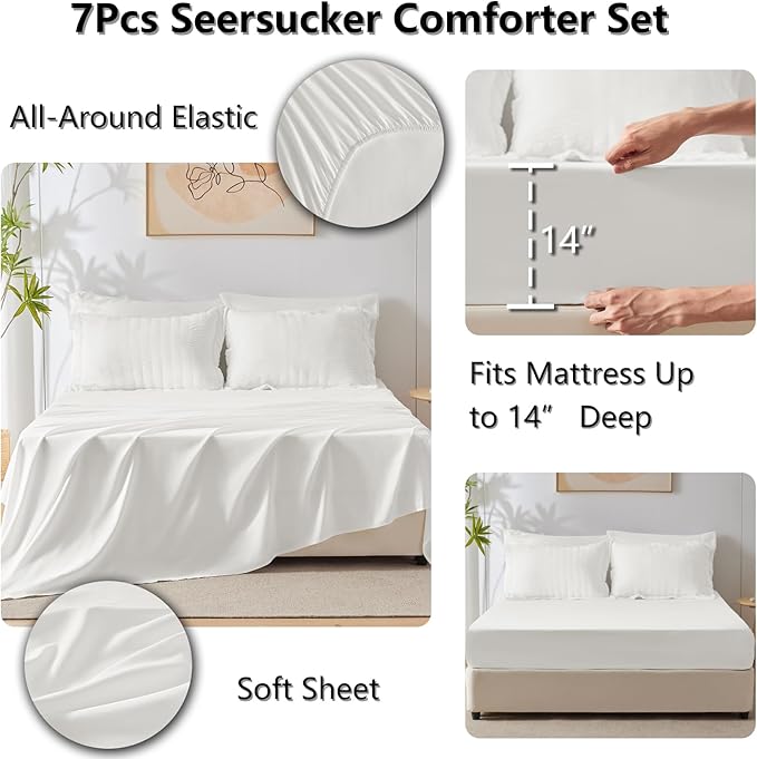 Down Alternative Comforter Set - King - 7 Piece